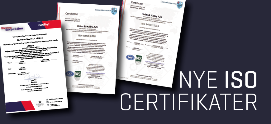 New ISO certificates after audit